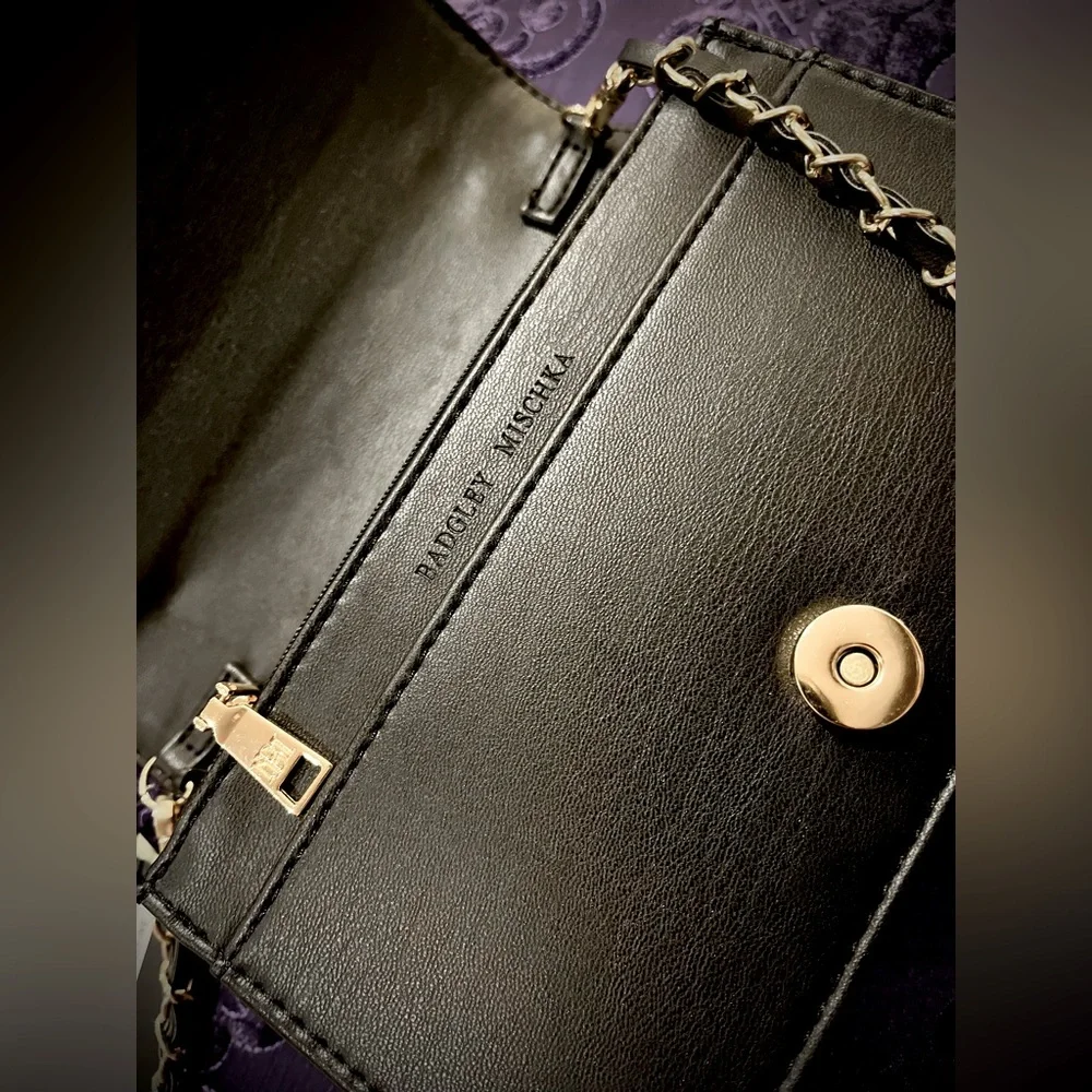 Badgley Mischka Black Sequins Cover Crossbody Bag Purse Wallet - Picture 13 of 13